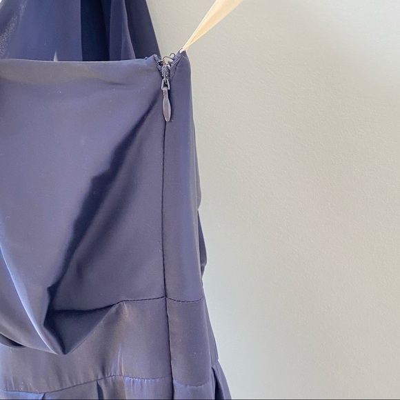 NWT BCBGeneration Galaxy Blue Pleated One-Shoulder Cocktail Dress Size 2 - Picture 10 of 14